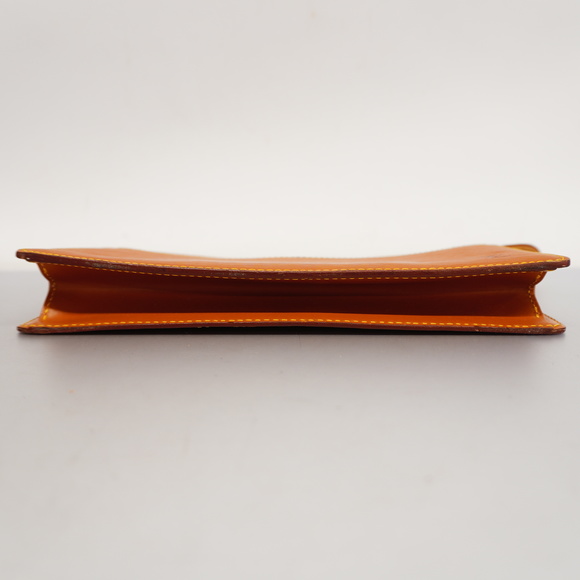 [3yb1262] Auth Louis Vuitton Clutch Bag Epi Pochette Homme M52528 Zipang Gold - Picture 3 of 13